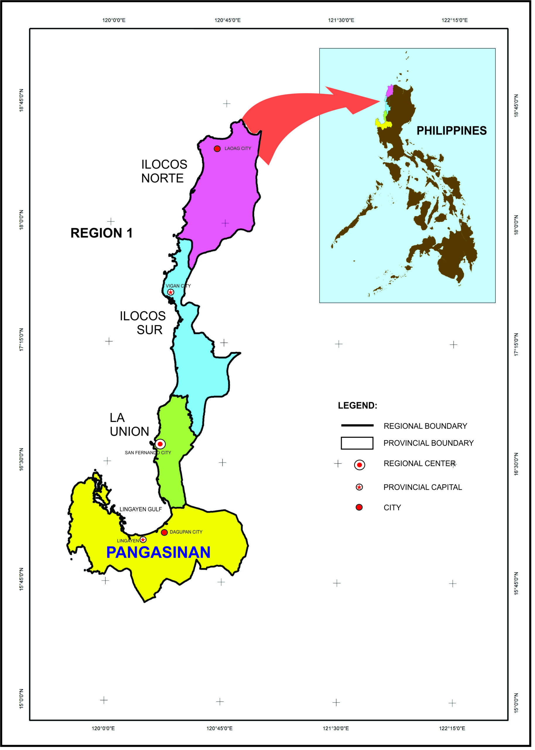 Mapa Ng Pangasinan 6854